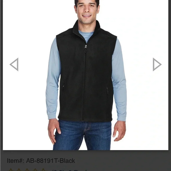 Core 365 Men's Black Cruise Two-Layer  Soft  Vest - Picture 5 of 8